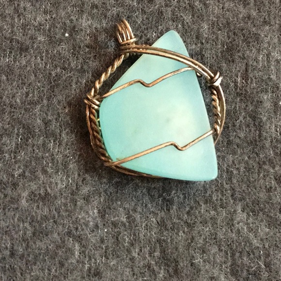 Light Blue Druzy Pendant - Picture 4 of 12